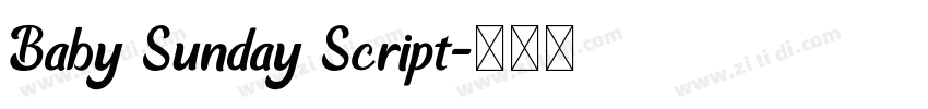 Baby Sunday Script字体转换 Baby Sunday Script字体转换